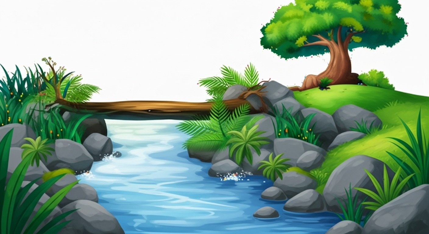 A Giant Oak stood near a brook in which grew some slender Reeds. When the wind blew, the great Oak stood proudly upright with its hundred arms lifted up to the sky. But the reeds bowed low in the content image